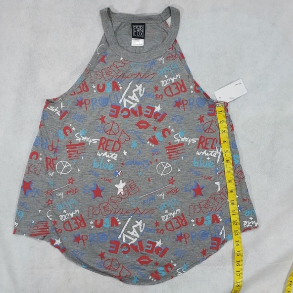 NWT Lux Women's American Pattern Graphic Tank Top - Picture 6 of 8